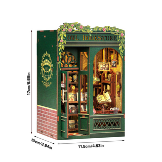 Sakerplus Mini Bookstore DIY Kit Decor