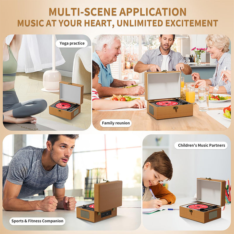 Sakerplus Rechargeable Leather CD Player