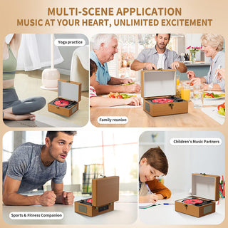 Sakerplus Rechargeable Leather CD Player