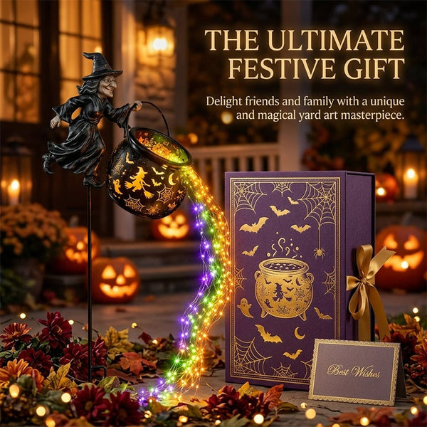 Sakerplus® Halloween Witch Cauldron Garden Light