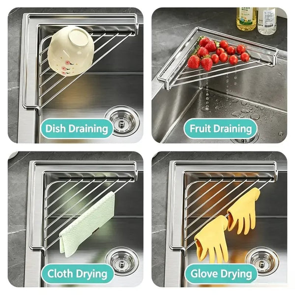 Sakerplus® Stainless Steel Corner Sink Shelf Set 2 Pack