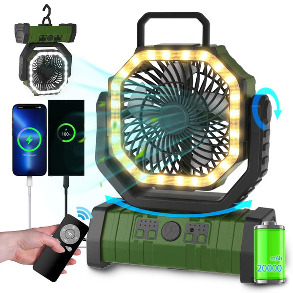 Sakerplus® Camping Battery Powered Fan