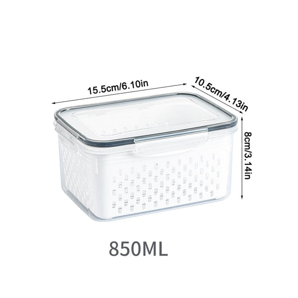 Sakerplus® Food Storage Containers for Fridge with Removable Colander
