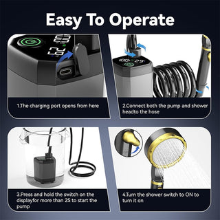 Portable Rechargeable Outdoor Camping Shower Pump