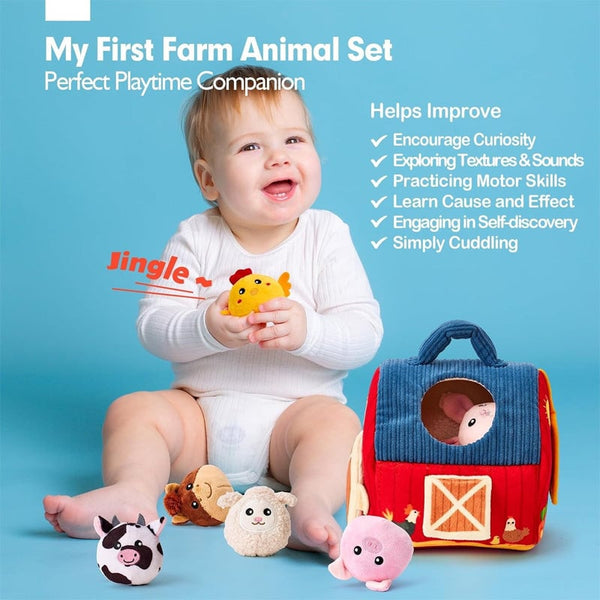 Sakerplus® Surprise Barn with Stuffed Farm Animals