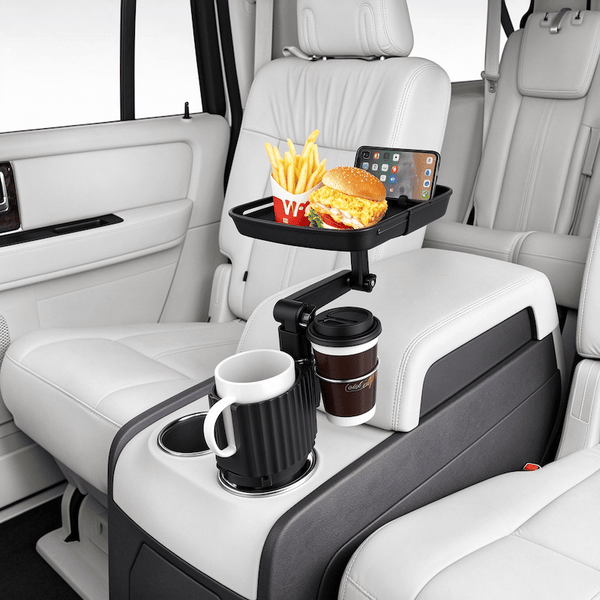 Sakerplus® Universal 360° Swivel Car Cup Holder Tray