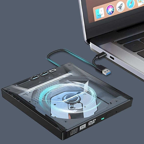 Sakerplus® 7-in-1 External USB DVD Drive & Blu-ray Player
