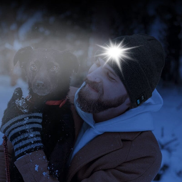 Sakerplus® Bluetooth Beanie with LED Light & Removable Speakers