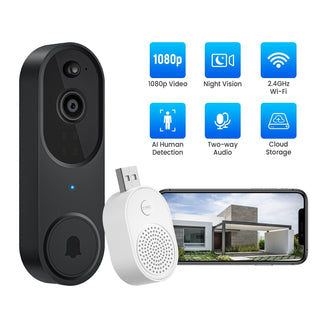 Sakerplus® 1080P Wireless Doorbell Video Camera