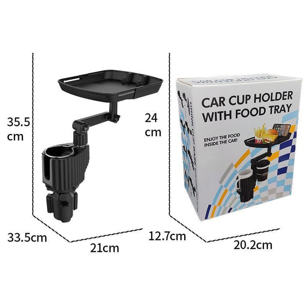 Sakerplus® Universal 360° Swivel Car Cup Holder Tray