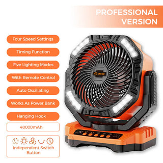 Sakerplus® Rechargeable Camping Fan