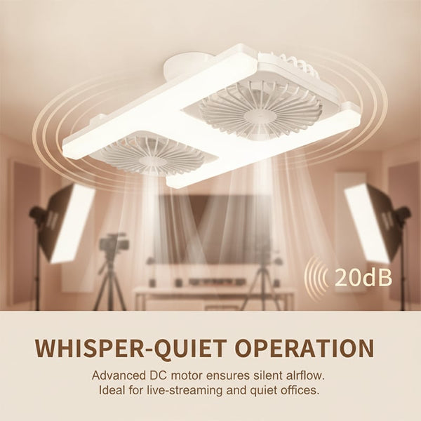 Sakerplus® Adjustable-Angle Dual-Head Ceiling Fan Light