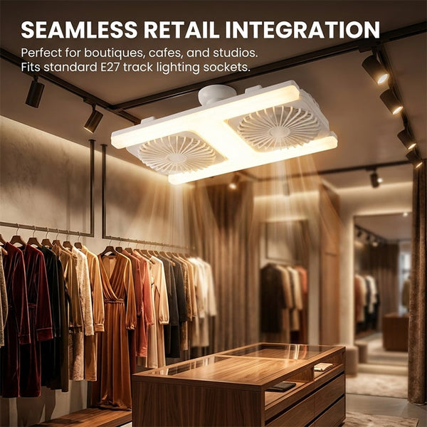 Sakerplus® Adjustable-Angle Dual-Head Ceiling Fan Light