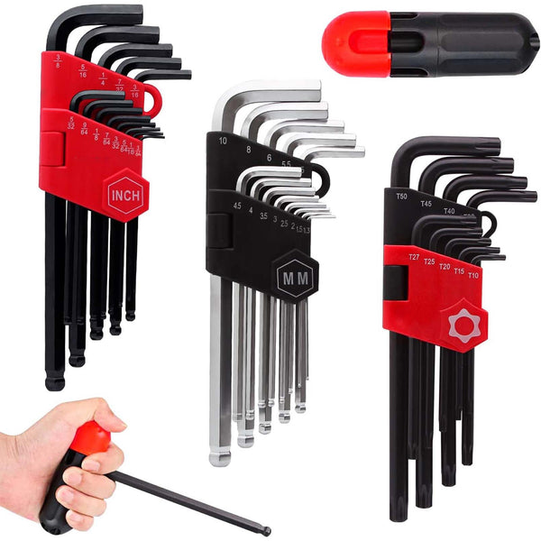 Sakerplus® Magnetic T-Handle Allen Wrench Set