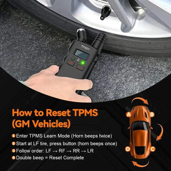 Sakerplus® Digital Tire Pressure Gauge & TPMS Relearn Tool