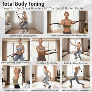 Sakerplus® Adjustable Ropeless Battle Ropes Training