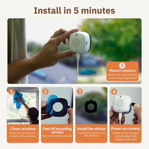 Sakerplus® 3MP 2K Window Camera