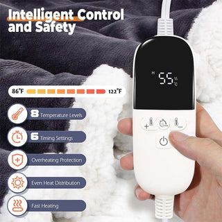 Sakerplus® Electric Wearable Throw Blanket with Sleeves