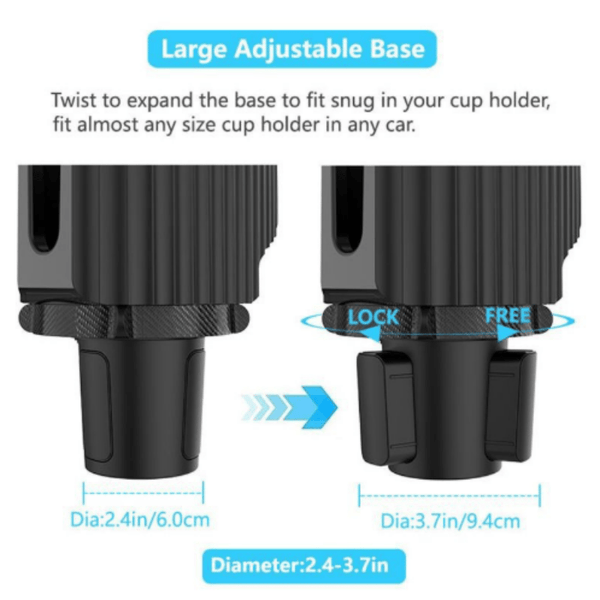 Sakerplus® Universal 360° Swivel Car Cup Holder Tray