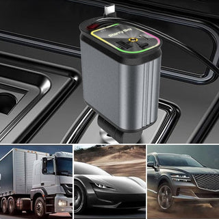 Sakerplus® 4 in 1 Retractable Car Charger