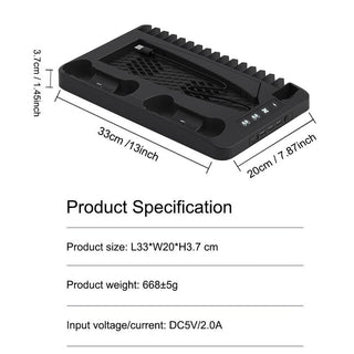 Sakerplus® Charging Base Cooling Bracket for Dual PS5 Controller