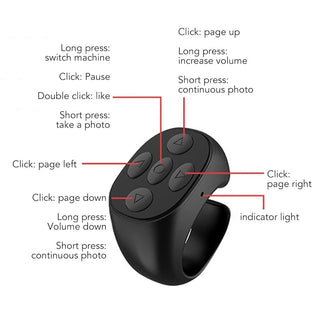 Sakerplus® Fingertip Wireless Bluetooth Remote Control