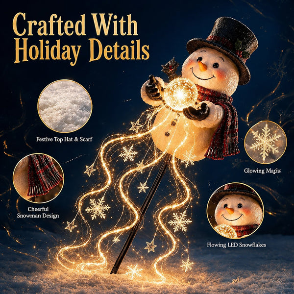 Sakerplus® Snowman Flowing Snowflake LED Light