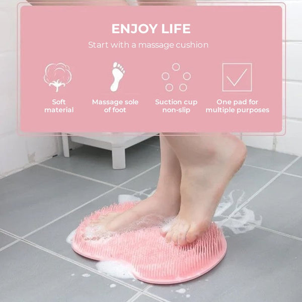 Sakerplus® Shower Foot & Back Scrubber, Massage Pad