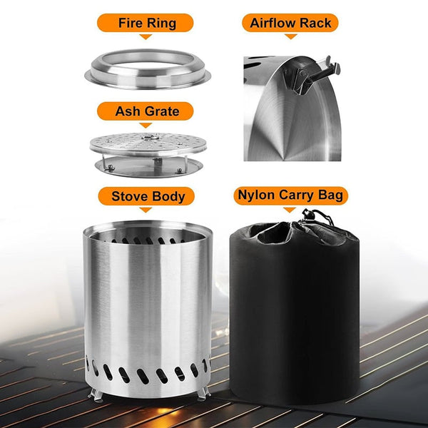 Sakerplus® Portable Smokeless Tabletop Firepit