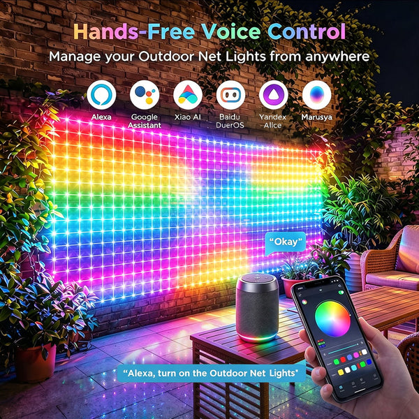 Sakerplus® RGBIC Smart Net Lights With App And Remote Control