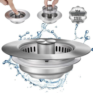 Sakerplus® Upgraded 3-in-1 Kitchen Sink Drain Strainer