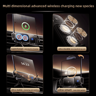 Sakerplus® Wireless Charging Rotating Car Mount