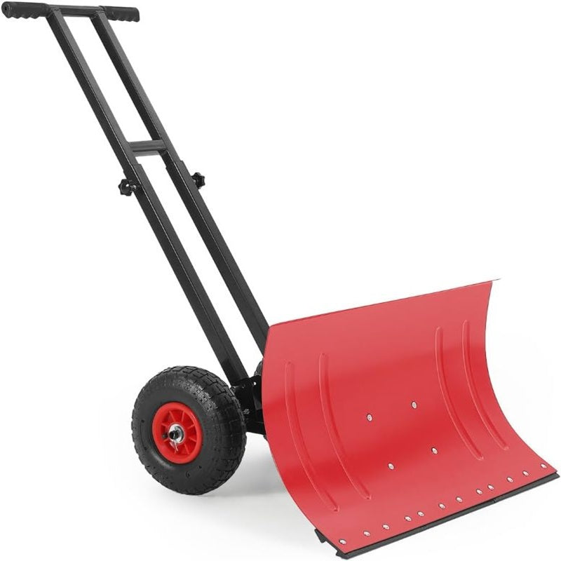 Sakerplus® Large Adjustable Wheeled Snow Pusher