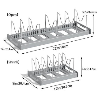 Sakerplus Expandable Pots And Pans Organizer