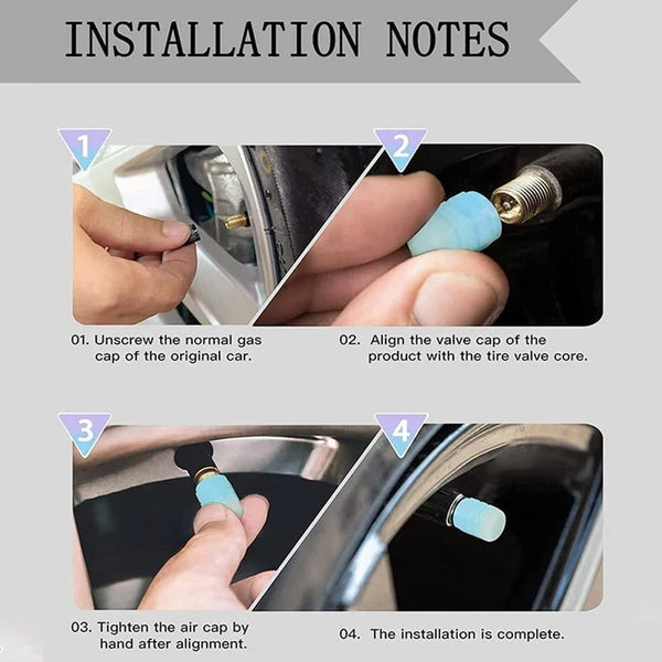 Sakerplus® Universal Fluorescent Tire Valve Caps (4 PCS/Set)