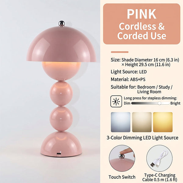 Sakerplus® Vintage Cream Triple-Globe Touch Table Lamp