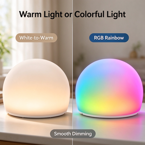 Sakerplus® Squishy Egg Multicolor Tap Night Light