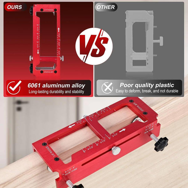 Sakerplus® Adjustable Aluminum Door Hinge Jig