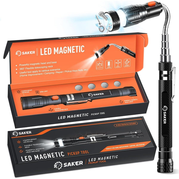 Sakerplus® LED Magnetic Pickup Tool