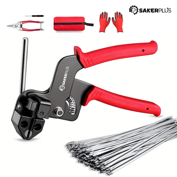 Sakerplus® Heavy Duty Stainless Steel Tie Gun Kit
