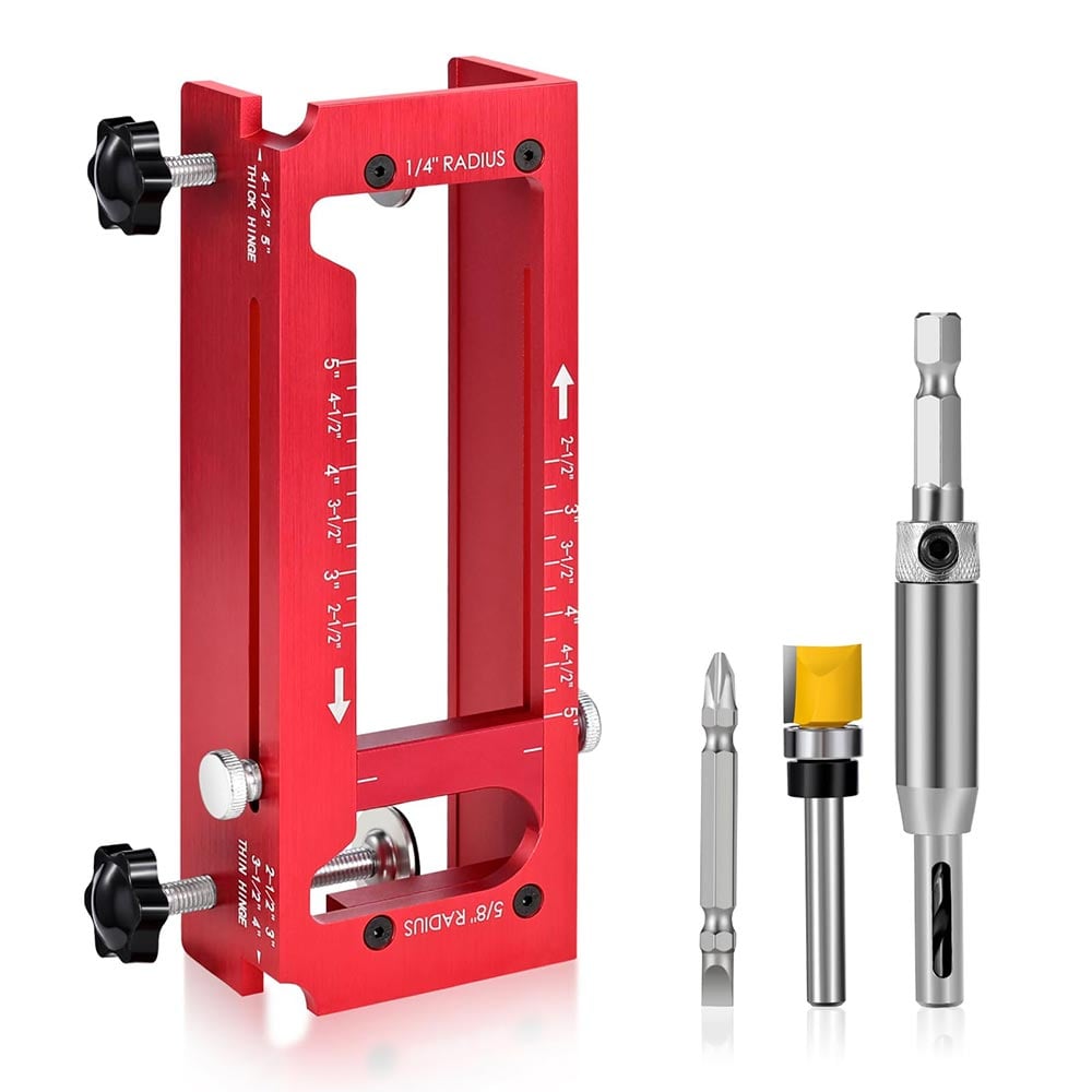 Sakerplus Adjustable Aluminum Door Hinge Jig