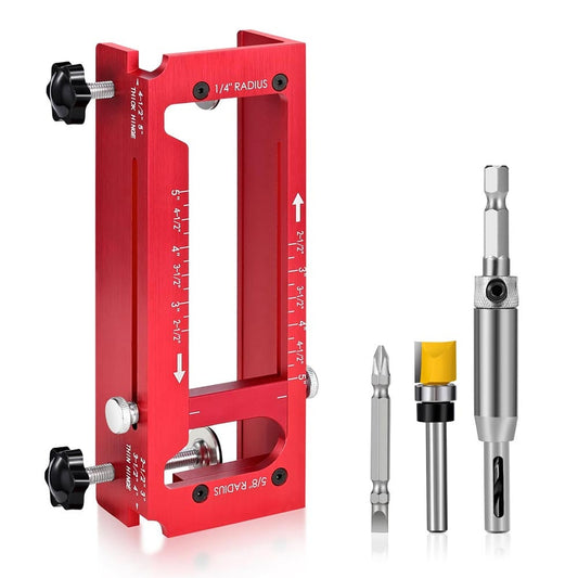 Sakerplus Adjustable Aluminum Door Hinge Jig