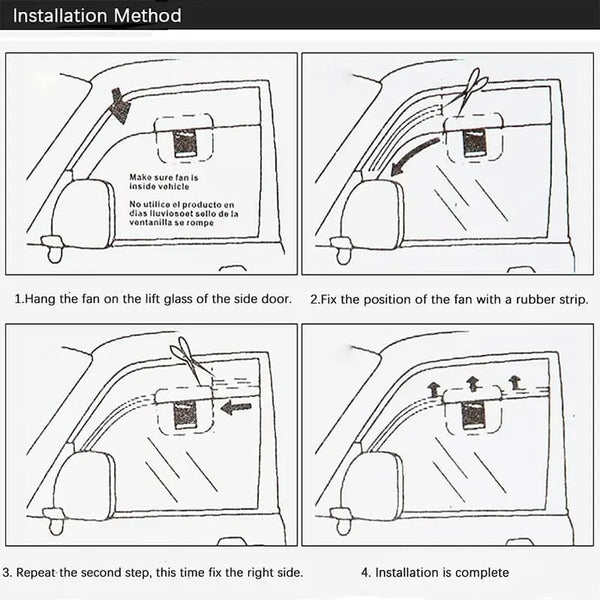 Sakerplus® Solar Powered Car Window Exhaust Fan