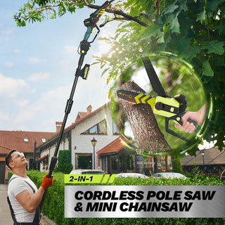 Sakerplus® Cordless Pole Saw and Mini Chainsaw