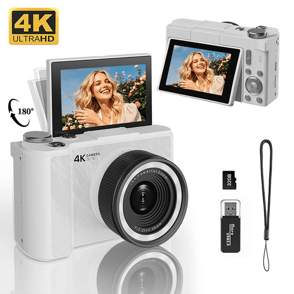 Sakerplus® 4K Mini Kids Digital Camera With Flip Screen