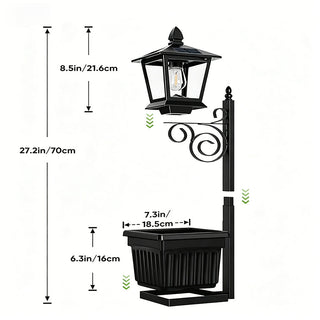 Sakerplus® Solar Lamp Post With Planter Box