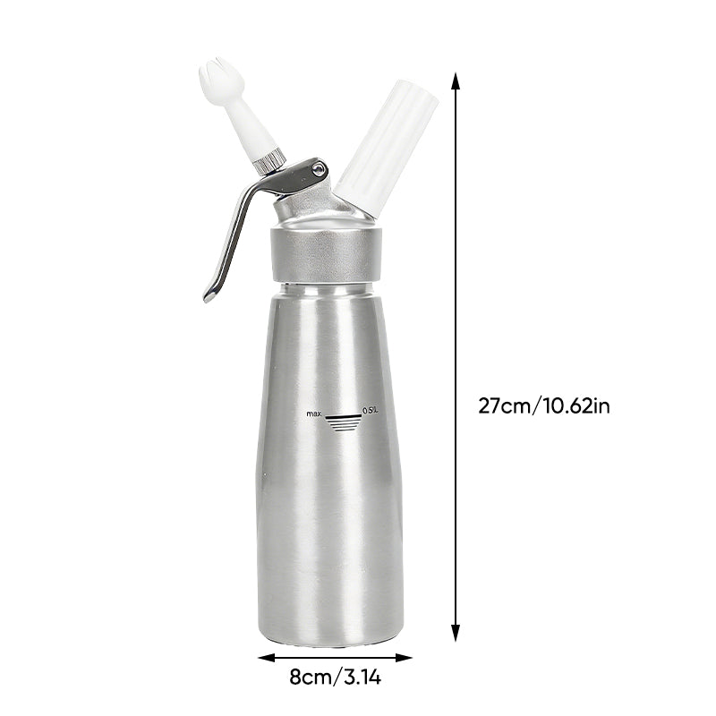 Sakerplus® Whipped Cream Dispenser Aluminum Professional