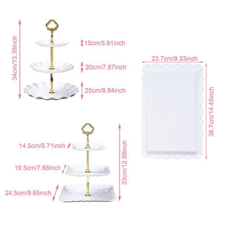 Sakerplus® Tiered Cake Stand Dessert Display Set