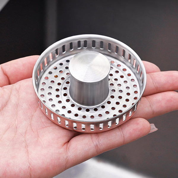 Sakerplus Upgraded 3-in-1 Kitchen Sink Drain Strainer