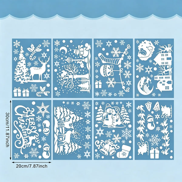Sakerplus® Christmas Village Window Cling